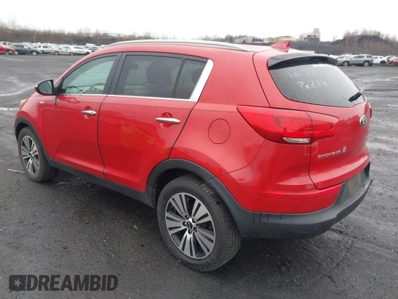 2014 Kia Sportage EX with VIN KNDPCCAC9E7552904, listed as a IAAI auction lot 41980439 with 184,871 mi miles and . Bid and sale history available at DreamBid. Image 3.