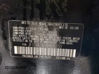 2008 Subaru Impreza i с VIN JF1GH61608H835550, выставлен на аукционе IAAI как лот 42068747 с пробегом 143 185 миль миль и . История ставок и продаж доступна на DreamBid. Изображение 9.