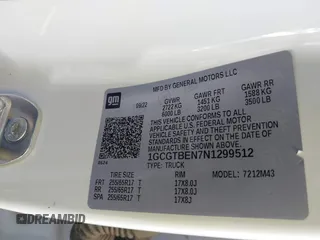 2022 Chevrolet Colorado 4WD Work Truck with VIN 1GCGTBEN7N1299512, listed as a IAAI auction lot 42720023 with 41,851 mi miles and . Bid and sale history available at DreamBid. Image 9.