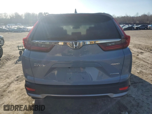 2022 Honda CR-V Touring with VIN 2HKRW2H95NH649730, listed as a Copart auction lot 48312955 with 2,490 mi miles and Salvage Title. Bid and sale history available at carsss.com. Image 6.