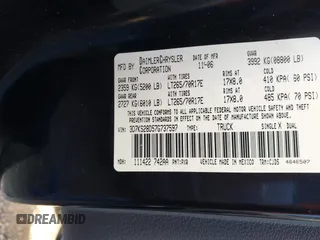 2007 Dodge 2500 SLT z VIN 3D7KS28D57G737597, wystawiony jako IAAI lot #41859469 z przebiegiem 149 720 mil mil oraz . Historia ofert i sprzedaży dostępna na DreamBid. Obrazek 9.