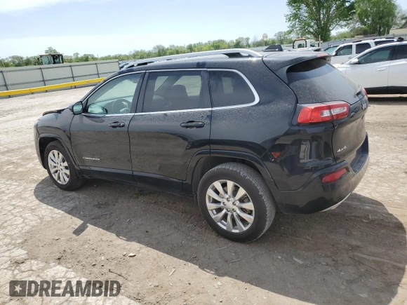 2018 Jeep Cherokee Overland with VIN 1C4PJMJX5JD525872, listed as a Copart auction lot 53783655 with 112,396 mi miles and Salvage title. Bid and sale history available at DreamBid. Image 2.