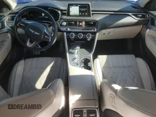 2019 Genesis G70 Advanced with VIN KMTG34LE2KU017061, listed as a Copart auction lot 46346405 with 95,592 mi miles and Salvage title. Bid and sale history available at DreamBid. Image 8.