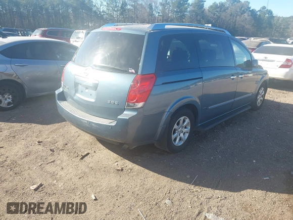 2009 Nissan Quest S with VIN 5N1BV28U89N103840, listed as a IAAI auction lot 41674318 with 194,857 mi miles. Bid and sale history available at carsss.com. Image 4.
