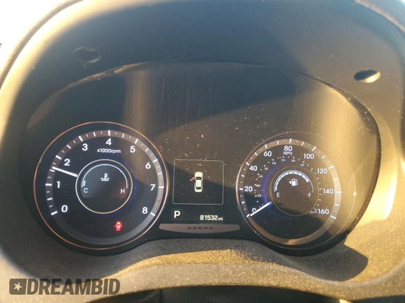 2016 Hyundai Azera with VIN KMHFG4JG8GA569641, listed as a Copart auction lot 48692095 with 81,532 mi miles and Salvage title. Bid and sale history available at DreamBid. Image 9.