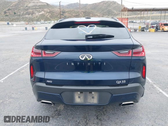 2022 Infiniti QX55 Luxe z VIN 3PCAJ5J32NF112458, wystawiony jako IAAI lot #42419908 z przebiegiem 85 557 mil mil oraz . Historia ofert i sprzedaży dostępna na DreamBid. Obrazek 16.