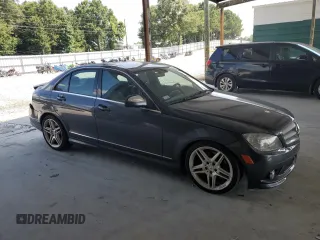 2009 Mercedes-Benz C 350 Sport with VIN WDDGF56XX9R043614, listed as a Copart auction lot 62166555 with 154,142 mi miles and Salvage title. Bid and sale history available at DreamBid. Image 4.