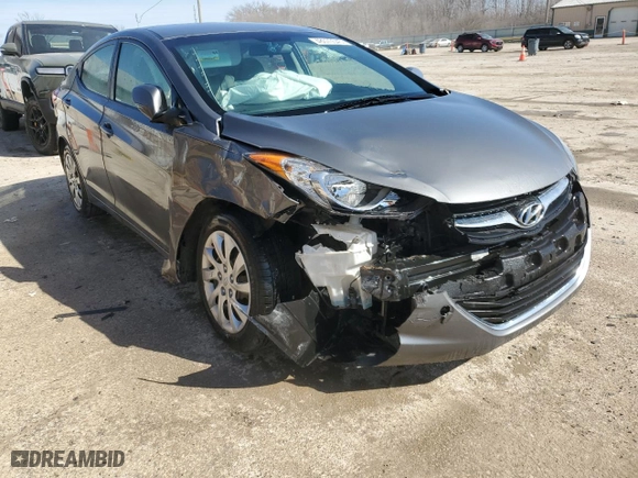 2012 Hyundai Elantra GLS with VIN 5NPDH4AE1CH129139, listed as a Copart auction lot 48070545 with 57,421 mi miles and Salvage Title. Bid and sale history available at carsss.com. Image 4.