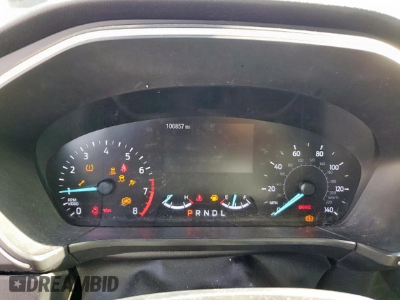2020 Ford Escape SE z VIN 1FMCU0G62LUA54114, wystawiony jako Copart lot #58015855 z przebiegiem 106 857 mil mil oraz Szkoda całkowita • Salvage title. Historia ofert i sprzedaży dostępna na DreamBid. Obrazek 9.