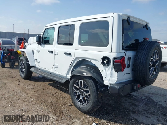 2025 Jeep Wrangler Sahara with VIN 1C4PJXEN9SW517502, listed as a IAAI auction lot 41568926 with 400 mi miles and . Bid and sale history available at DreamBid. Image 3.