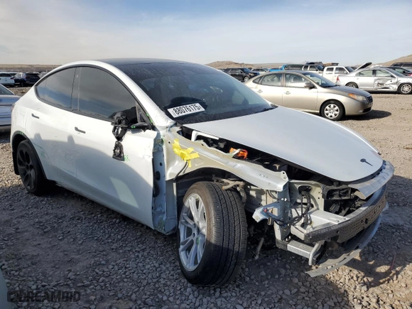 2023 Tesla Model Y Long Range with VIN 7SAYGDEE2PA115401, listed as a Copart auction lot 88076175 with 0 mi miles and Salvage Title. Bid and sale history available at carsss.com. Image 4.