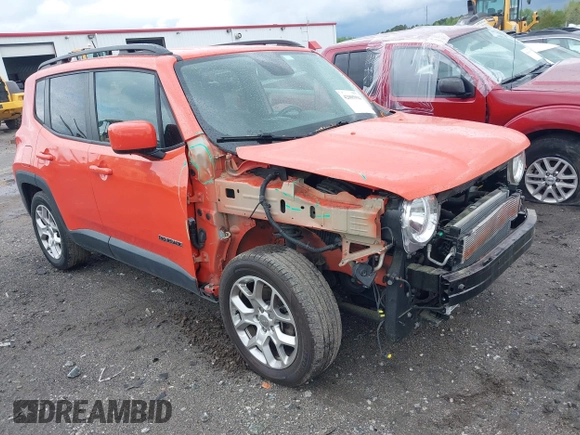 2017 Jeep Renegade Latitude z VIN ZACCJABB8HPG49324, wystawiony jako IAAI lot #42005994 z przebiegiem 96 803 mil mil oraz . Historia ofert i sprzedaży dostępna na DreamBid. Obrazek 1.