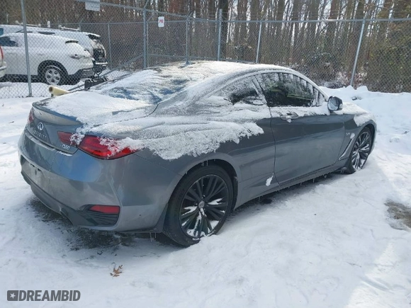2017 Infiniti Q60 Sport with VIN JN1EV7EL0HM551152, listed as a IAAI auction lot 41358618 with 90,776 mi miles. Bid and sale history available at carsss.com. Image 4.