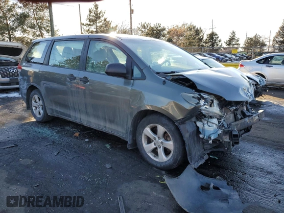2012 Toyota Sienna with VIN 5TDZK3DC7CS177475, listed as a Copart auction lot 42987655 with 171,641 mi miles and Salvage Title. Bid and sale history available at carsss.com. Image 4.