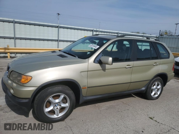 2002 BMW X5 3.0i with VIN 5UXFA53572LP51267, listed as a Copart auction lot 48763795 with 154,199 mi miles and Non Repairable. Bid and sale history available at carsss.com. Image 1.