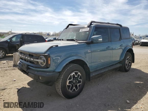 2023 Ford Bronco z VIN 1FMEE5BP6PLA96896, wystawiony jako Copart lot #50377215 z przebiegiem 29 407 mil mil oraz Szkoda całkowita • Salvage title. Historia ofert i sprzedaży dostępna na DreamBid. Obrazek 1.