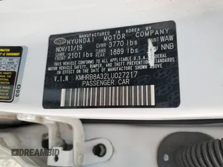 2020 Hyundai Venue SE with VIN KMHRB8A32LU027217, listed as a Copart auction lot 62947424 with 29,436 mi miles and Salvage Title. Bid and sale history available at DreamBid. Image 14.