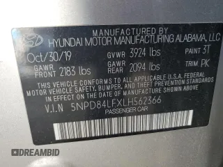 2020 Hyundai Elantra SEL z VIN 5NPD84LFXLH562366, wystawiony jako Copart lot #49205905 z przebiegiem 77 346 mil mil oraz Szkoda całkowita • Salvage title. Historia ofert i sprzedaży dostępna na DreamBid. Obrazek 12.