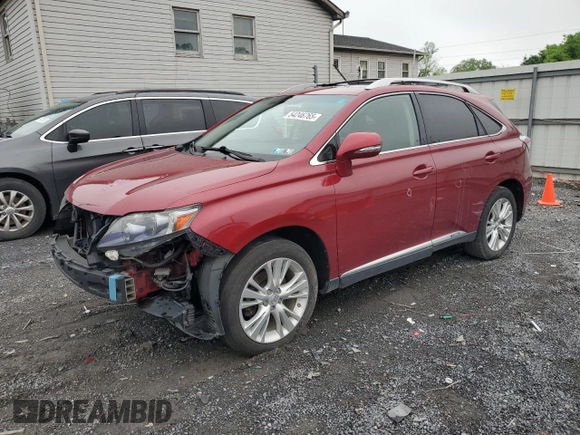 2010 Lexus RX 450h with VIN JTJBC1BA2A2024623, listed as a Copart auction lot 54246765 with Not provided miles and Salvage title. Bid and sale history available at DreamBid. Image 1.
