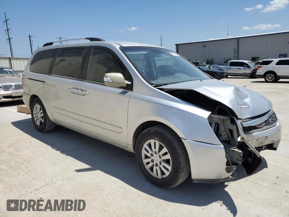 2012 Kia Sedona LX with VIN KNDMG4C74C6485709, listed as a Copart auction lot 67355154 with 196,052 mi miles and Salvage Title. Bid and sale history available at carsss.com. Image 4.
