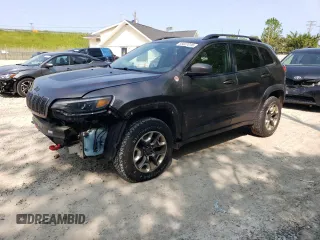 2019 Jeep Cherokee Trailhawk Elite z VIN 1C4PJMBN5KD123705, wystawiony jako Copart lot #58827215 z przebiegiem 56 913 mil mil oraz Szkoda całkowita • Salvage title. Historia ofert i sprzedaży dostępna na DreamBid. Obrazek 1.