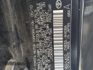 2010 Toyota Prius II with VIN JTDKN3DU7A1217565, listed as a Copart auction lot 56605395 with 185,838 mi miles and Clean Title. Bid and sale history available at DreamBid. Image 12.
