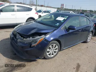 2020 Toyota Corolla LE with VIN JTDEPRAE7LJ000141, listed as a IAAI auction lot 41555971 with 19,386 mi miles. Bid and sale history available at carsss.com. Image 2.