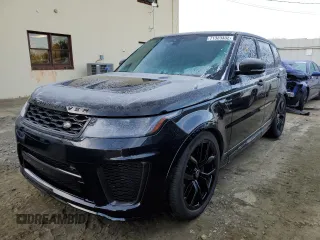 2019 Land Rover Range Rover Sport SVR with VIN SALWZ2SE8KA862487, listed as a Copart auction lot 71323332 with 44,660 mi miles and . Bid and sale history available at DreamBid. Image 1.