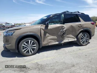 2024 Nissan Pathfinder Platinum with VIN 5N1DR3DG5RC287469, listed as a Copart auction lot 58971765 with 1,812 mi miles and Salvage title. Bid and sale history available at DreamBid. Image 1.