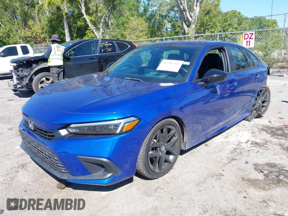 2022 Honda Civic Sport with VIN 2HGFE2F58NH575431, listed as a IAAI auction lot 41786318 with 30,016 mi miles and . Bid and sale history available at carsss.com. Image 12.
