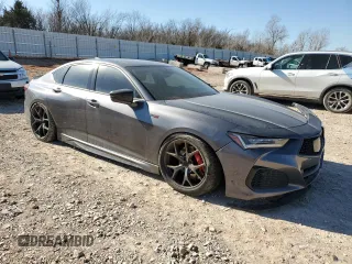 2021 Acura TLX Type S with VIN 19UUB7F0XMA000360, listed as a Copart auction lot 86607934 with 35,485 mi miles and Salvage Title. Bid and sale history available at carsss.com. Image 4.