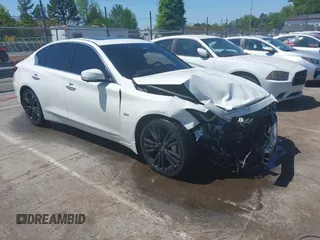 2019 Infiniti Q50 Luxe z VIN JN1EV7AP7KM513482, wystawiony jako IAAI lot #42000334 z przebiegiem 101 789 mil mil oraz . Historia ofert i sprzedaży dostępna na DreamBid. Obrazek 1.