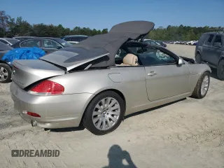 2004 BMW 6 Series 645Ci with VIN WBAEK73414B320149, listed as a Copart auction lot 70424584 with 55,872 mi miles and Salvage Title. Bid and sale history available at carsss.com. Image 3.