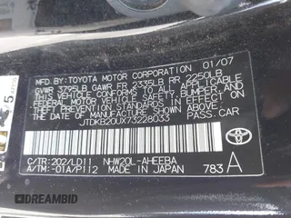 2007 Toyota Prius with VIN JTDKB20UX73228033, listed as a IAAI auction lot 41851668 with 242,138 mi miles. Bid and sale history available at carsss.com. Image 9.