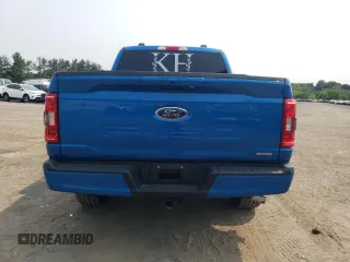2021 Ford F-150 XL with VIN 1FTEW1EP7MFC02143, listed as a Copart auction lot 59140805 with 27,789 mi miles and Salvage title. Bid and sale history available at DreamBid. Image 6.