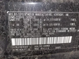 2021 Toyota RAV4 Hybrid LE with VIN 4T3B6RFV2MU048602, listed as a IAAI auction lot 41663576 with 69,404 mi miles. Bid and sale history available at carsss.com. Image 9.