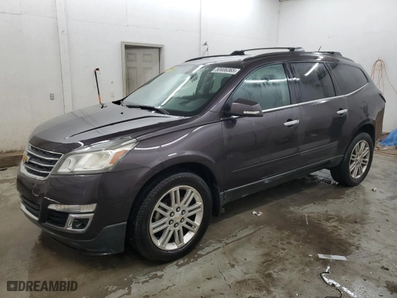 2015 Chevrolet Traverse LT with VIN 1GNKRGKD0FJ154287, listed as a Copart auction lot 50406365 with 142,774 mi miles and Salvage Title. Bid and sale history available at carsss.com. Image 1.