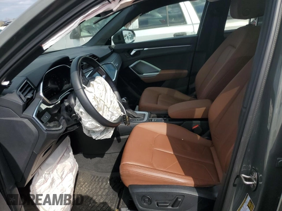 2021 Audi Q3 S line Premium Plus with VIN WA1EECF39M1153500, listed as a Copart auction lot 47378933 with 26,143 mi miles and . Bid and sale history available at DreamBid. Image 7.