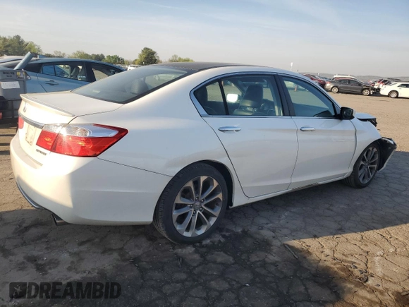 2013 Honda Accord Sport with VIN 1HGCR2F59DA162244, listed as a Copart auction lot 54545885 with 151,064 mi miles and Salvage Title. Bid and sale history available at DreamBid. Image 3.