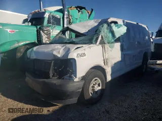 2019 Chevrolet Express Cargo Van with VIN 1GCWGAFG9K1328174, listed as a Copart auction lot 87645285 with 0 mi miles and Salvage Title. Bid and sale history available at carsss.com. Image 1.