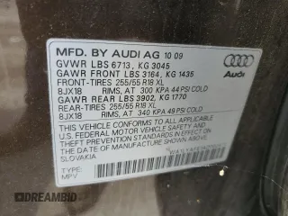 2010 Audi Q7 3.6L Premium Plus with VIN WA1LYAFE1AD002472, listed as a Copart auction lot 53059815 with 130,026 mi miles and Salvage Title. Bid and sale history available at carsss.com. Image 13.