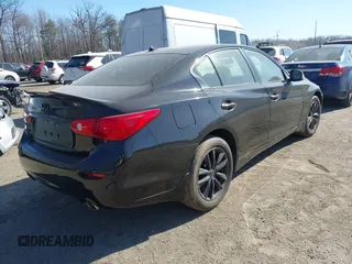 2015 Infiniti Q50 Sport with VIN JN1BV7ARXFM392361, listed as a IAAI auction lot 41771720 with 91,961 mi miles and . Bid and sale history available at DreamBid. Image 4.