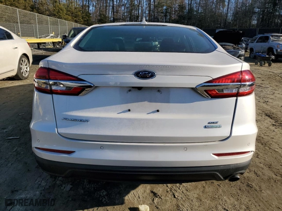 2019 Ford Fusion SE with VIN 3FA6P0HDXKR128817, listed as a Copart auction lot 42711565 with 37,169 mi miles and Salvage Title. Bid and sale history available at carsss.com. Image 6.