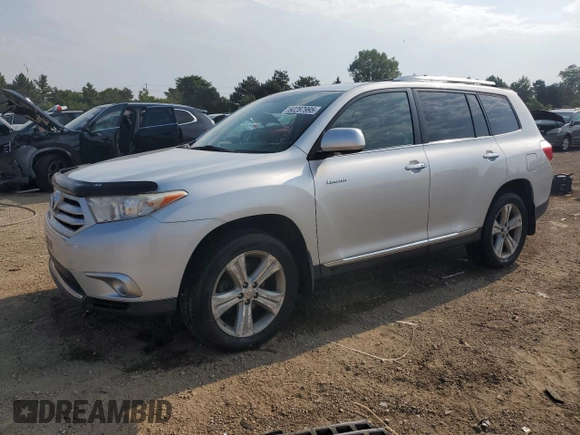 2012 Toyota Highlander Limited with VIN 5TDDK3EH7CS133108, listed as a Copart auction lot 60287995 with 201,779 mi miles and Salvage title. Bid and sale history available at DreamBid. Image 1.