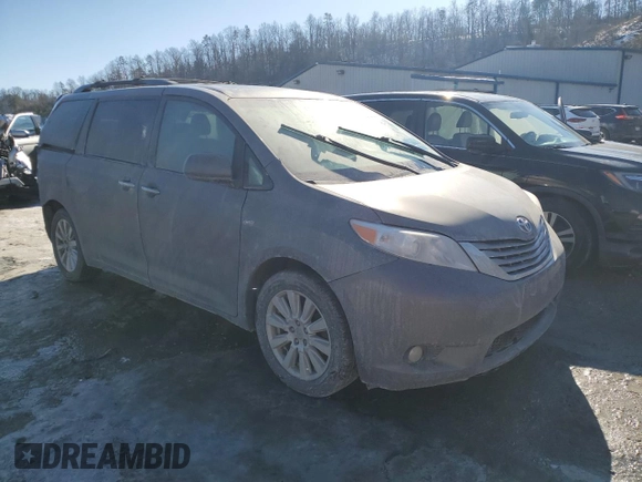 2017 Toyota Sienna with VIN 5TDDZ3DC1HS179848, listed as a Copart auction lot 42428935 with 90,137 mi miles and Salvage Title. Bid and sale history available at DreamBid. Image 4.