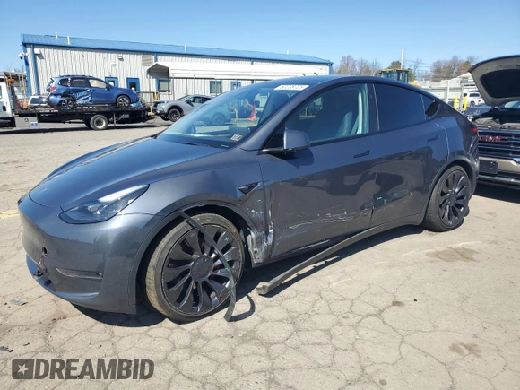 2023 Tesla Model Y Performance z VIN 7SAYGDEF9PF865129, wystawiony jako Copart lot #50228735 z przebiegiem Nie podano mil oraz Szkoda całkowita • Salvage title. Historia ofert i sprzedaży dostępna na DreamBid. Obrazek 1.