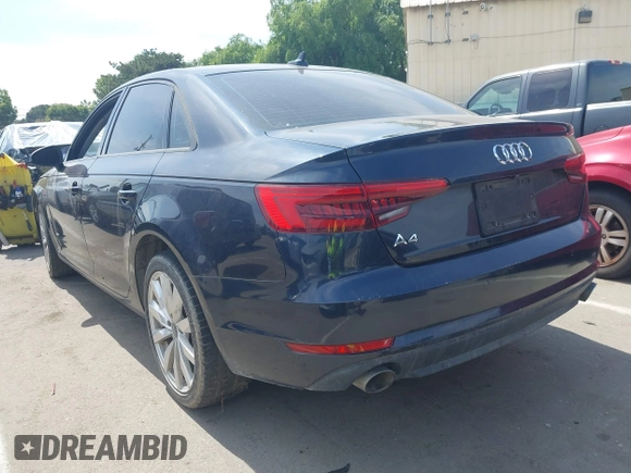 2017 Audi A4 Premium with VIN WAUGNAF47HN001156, listed as a IAAI auction lot 42163537 with 72,771 mi miles. Bid and sale history available at carsss.com. Image 3.