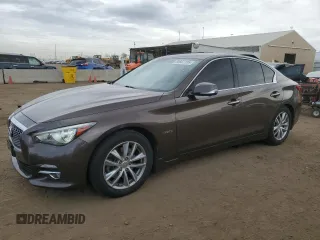 2014 Infiniti Q50 Hybrid Premium with VIN JN1AV7AR0EM703631, listed as a Copart auction lot 50607195 with 133,262 mi miles and Salvage Title. Bid and sale history available at carsss.com. Image 1.