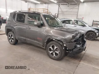 2019 Jeep Renegade Trailhawk z VIN ZACNJBC17KPK22354, wystawiony jako IAAI lot #41975141 z przebiegiem 38 186 mil mil oraz . Historia ofert i sprzedaży dostępna na DreamBid. Obrazek 1.