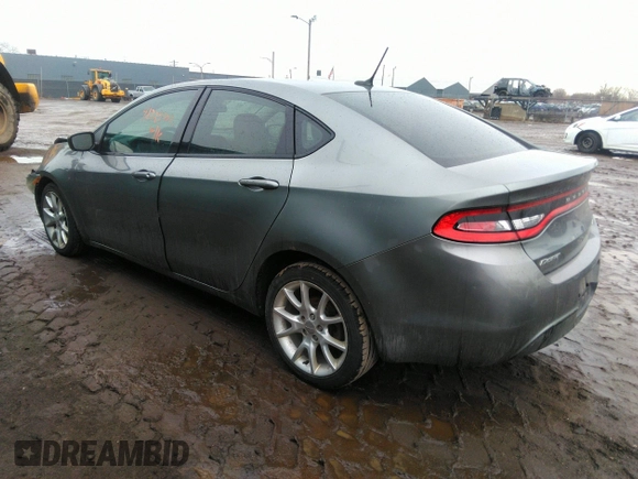 2013 Dodge Dart SXT with VIN 1C3CDFBA7DD117457, listed as a IAAI auction lot 41729302 with 123,422 mi miles. Bid and sale history available at carsss.com. Image 3.
